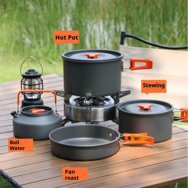 Camping Cooking Pot Large - Pot Portable de grande capacité, pratique,
