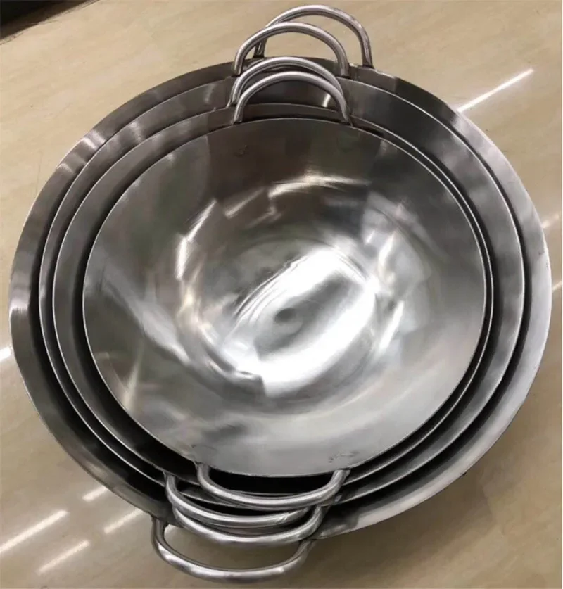 Camping Cooking Without Gas - 304 acier inoxydable wok 50 60