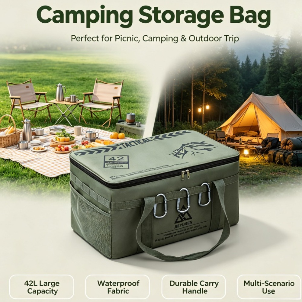 Camping Outdoor Cooking Table - Boîte de rangement pliable portable 30/42L