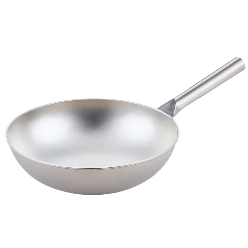 Camping Cooking Without Gas - Wok à fond rond en titane