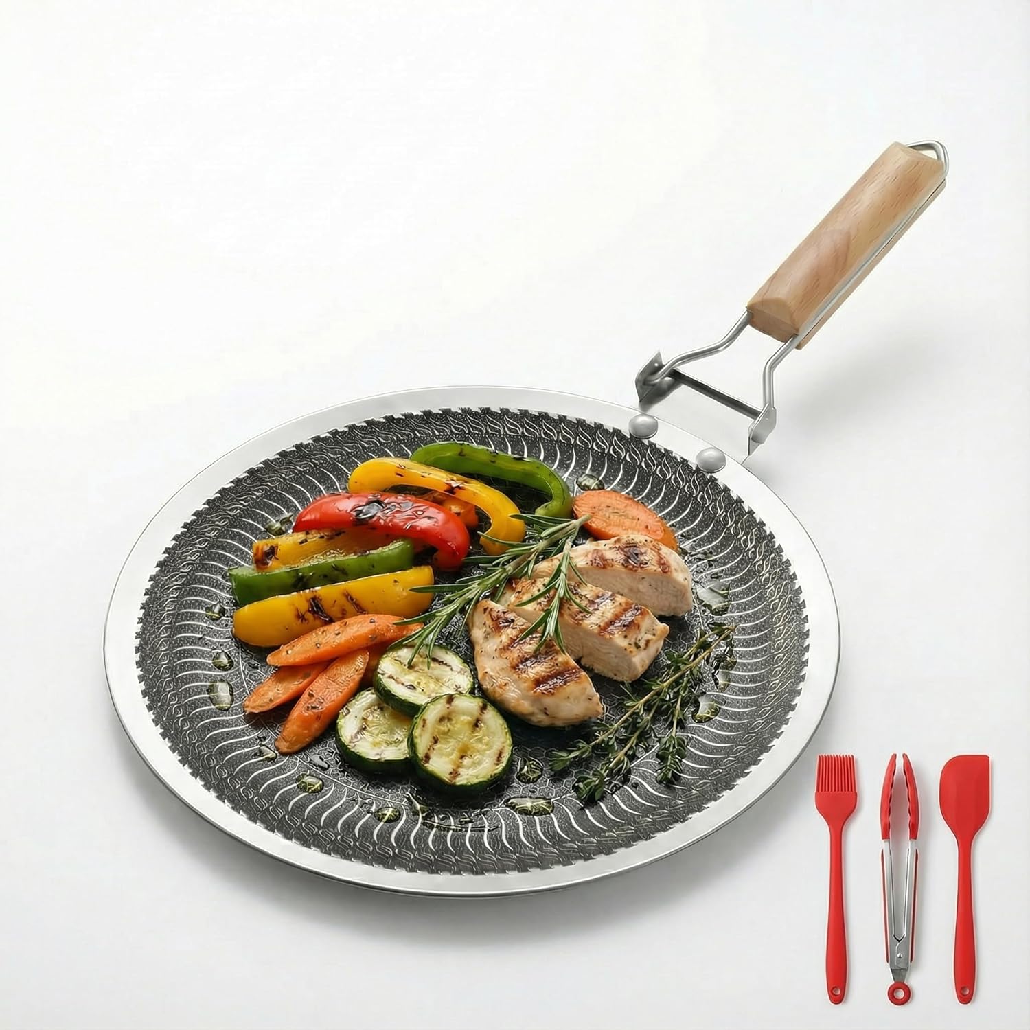 Camping Cooking Without Gas - Plaque de cuisson ronde en acier