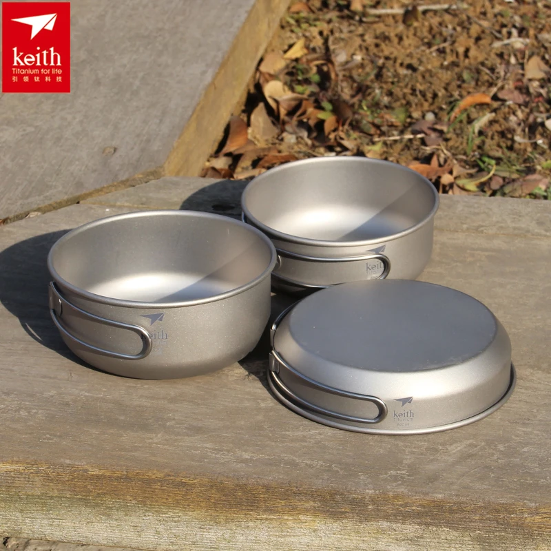 Camping Outdoor Cooking Equipment - Pamono-Ensemble d'ustensiles de cuisine en titane,