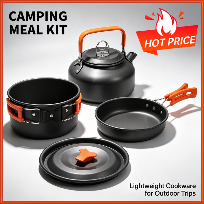 Camping Cooking Gear Set - Ensemble de cuisine de camping, ustensiles