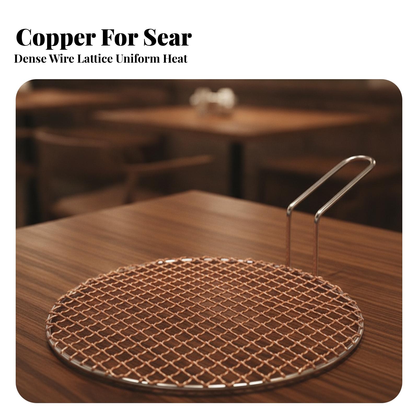 Grille ronde en cuivre portabl - Camping Cooking avis et prix