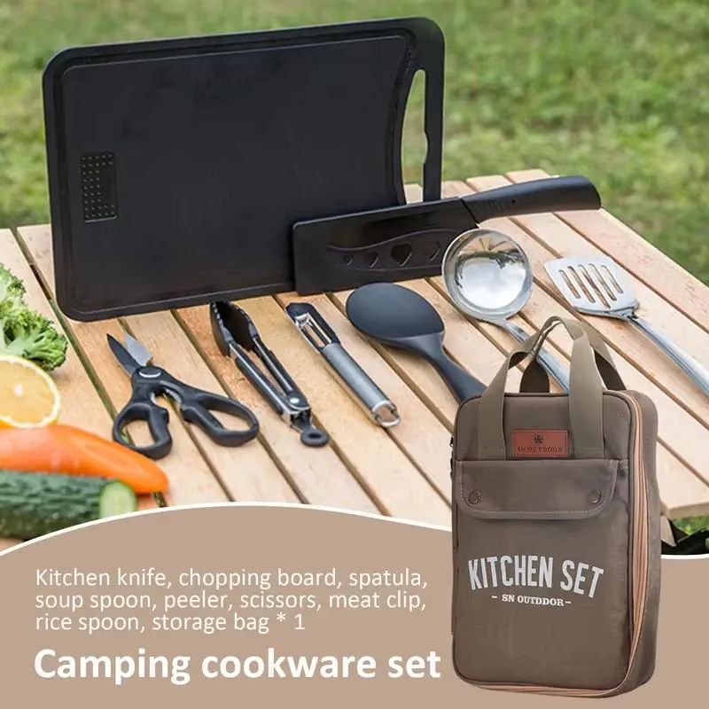 Ensemble de 8 ustensiles de cu - Camping Cooking Gear Set avis et prix