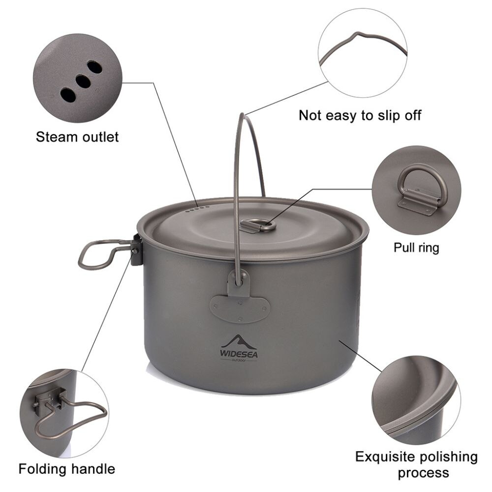 ESEA-Batterie de cuisine en ti - Camping Cooking Gear Set avis et prix