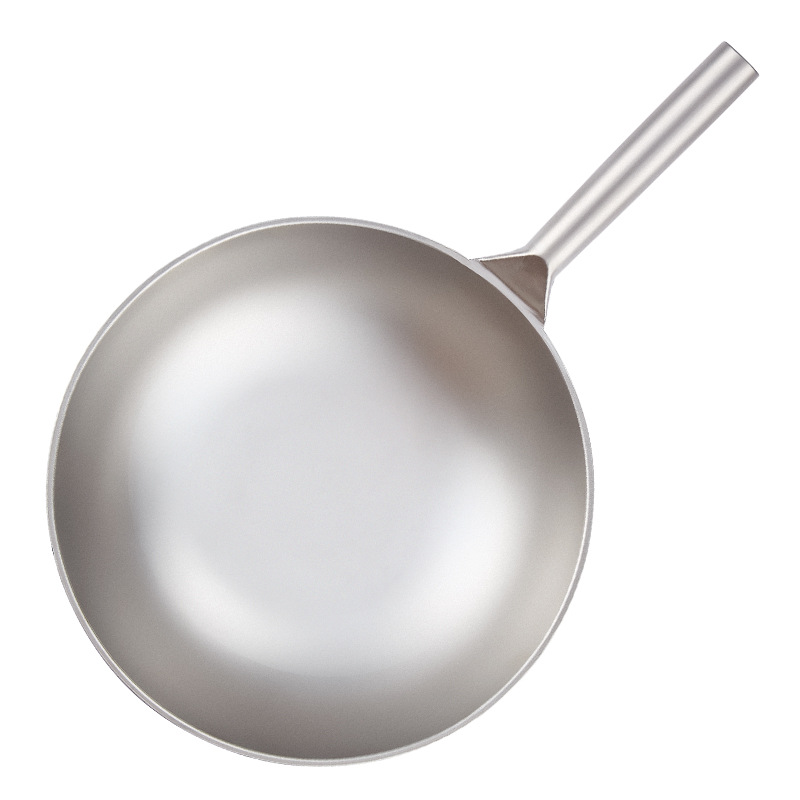Wok à fond rond en titane pur  - Camping Cooking Without Gas avis et prix