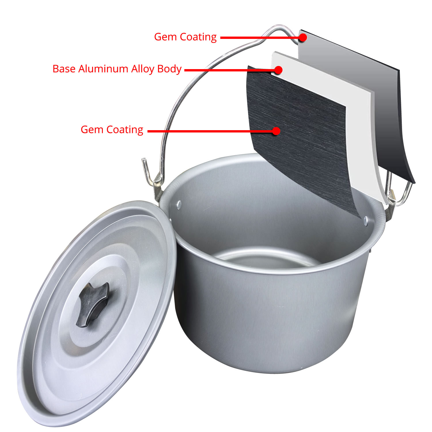 Pot suspendu d'extérieur 4L, g - Camping Cooking Pot Large avis et prix