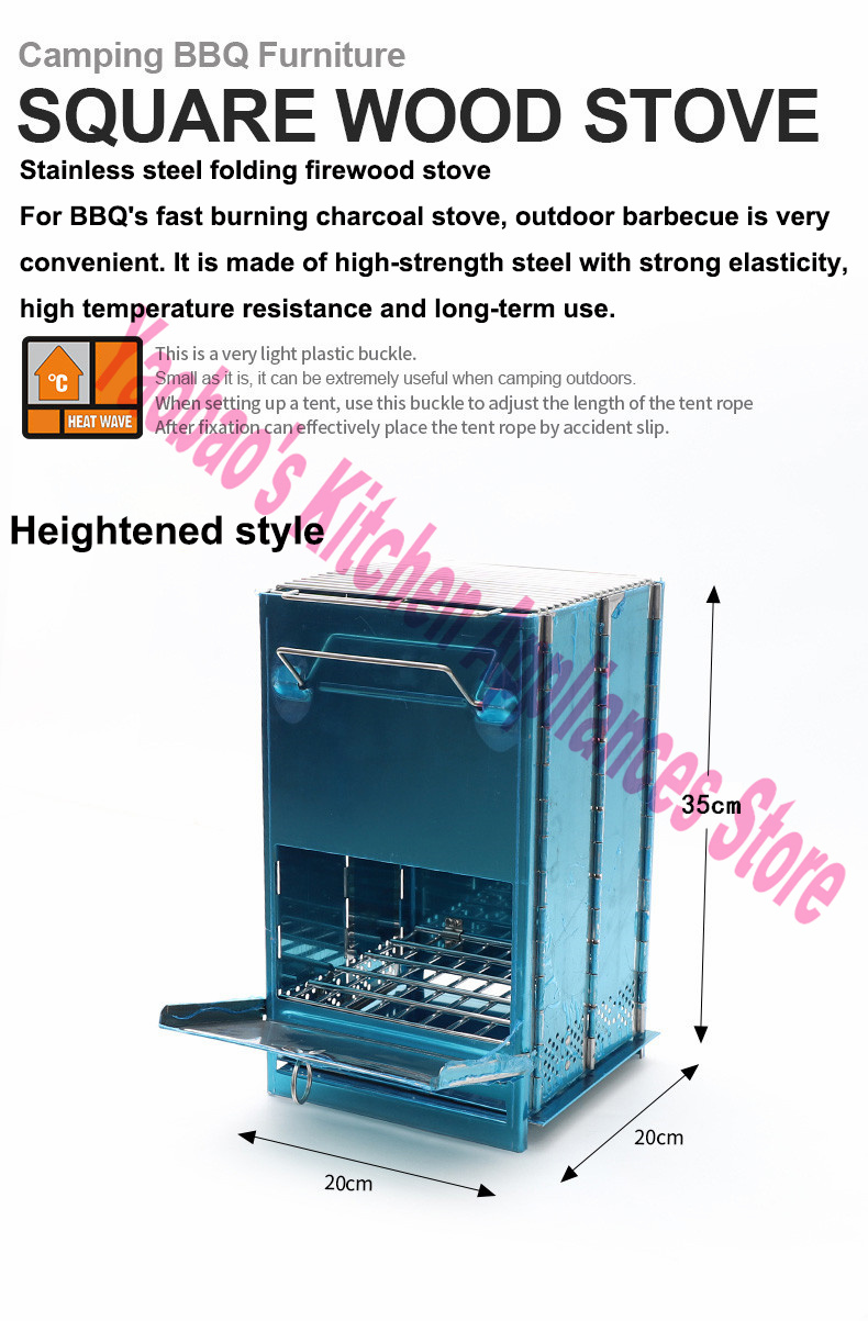 Réchaud à bois démontable et p - Camping Outdoor Cooking Equipment avis et prix