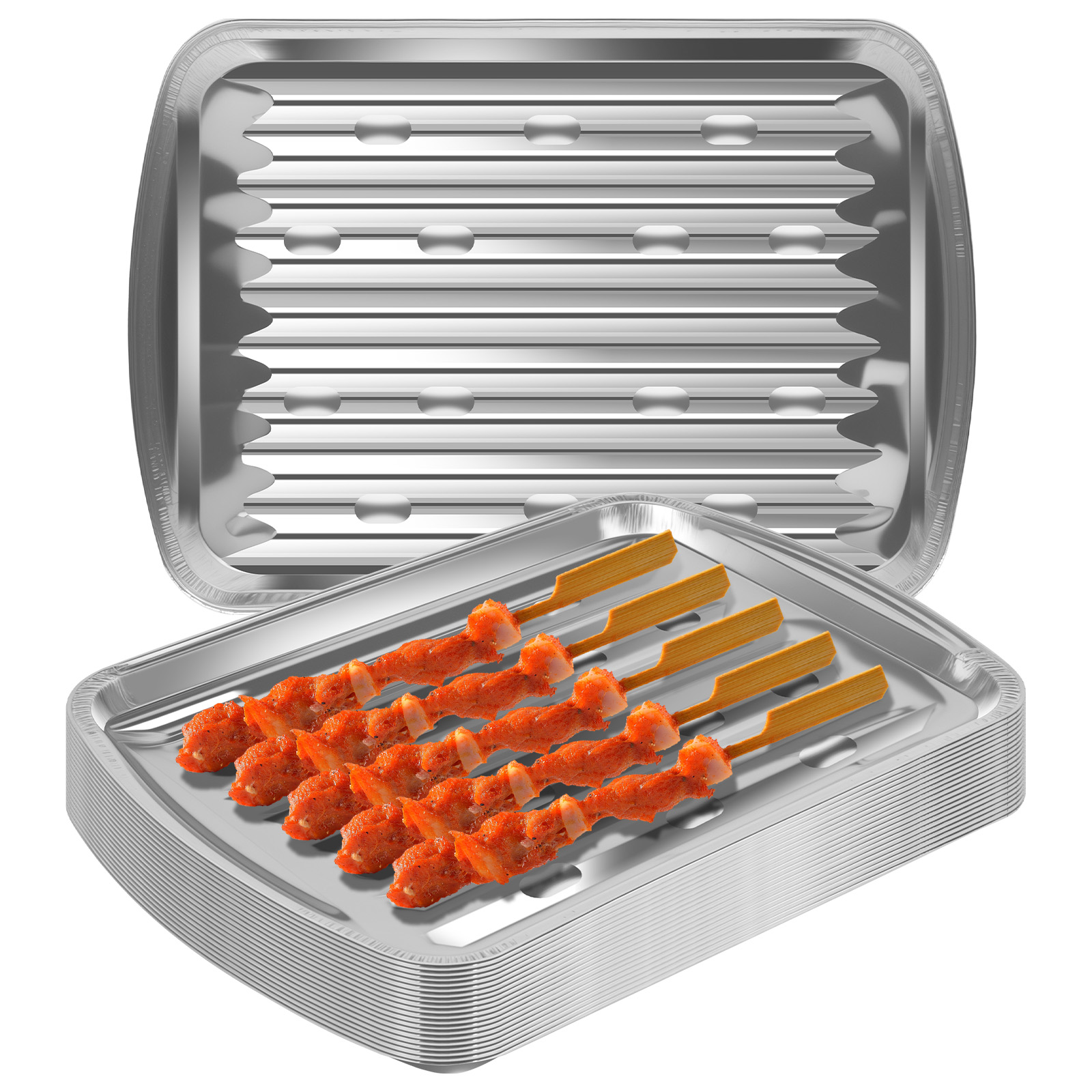 Plateaux en papier d'aluminium - Camping Cooking Food avis et prix