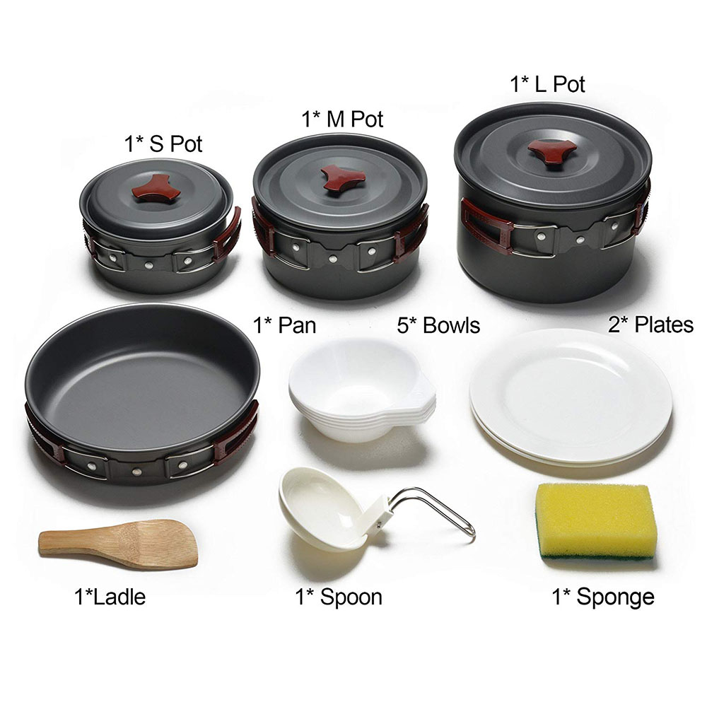 Kit de batterie de cuisine de  - Camping Cooking Gear Set avis et prix